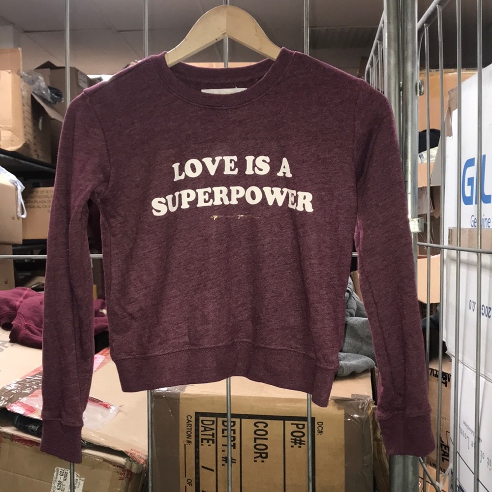 NWMD Love Is A Superpower Kids Sweatshirt 6/8/10